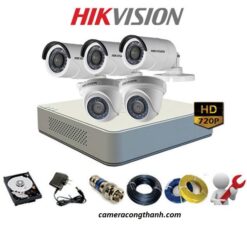 TRỌN BỘ 5 CAMERA HIKVISION ANALOG ĐỘ PHÂN GIẢI 2.0 MEGAPIXEL