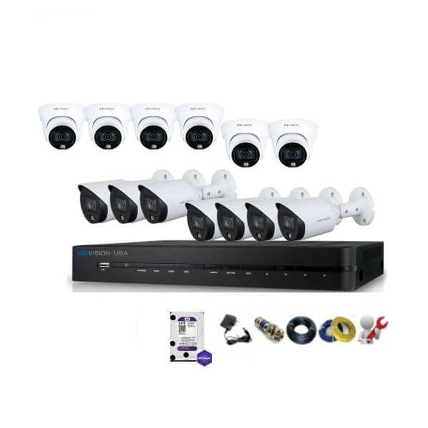 Bộ 13 Mắt Camera Fullcolor KBvision Có Màu Ban Đêm 2.0M