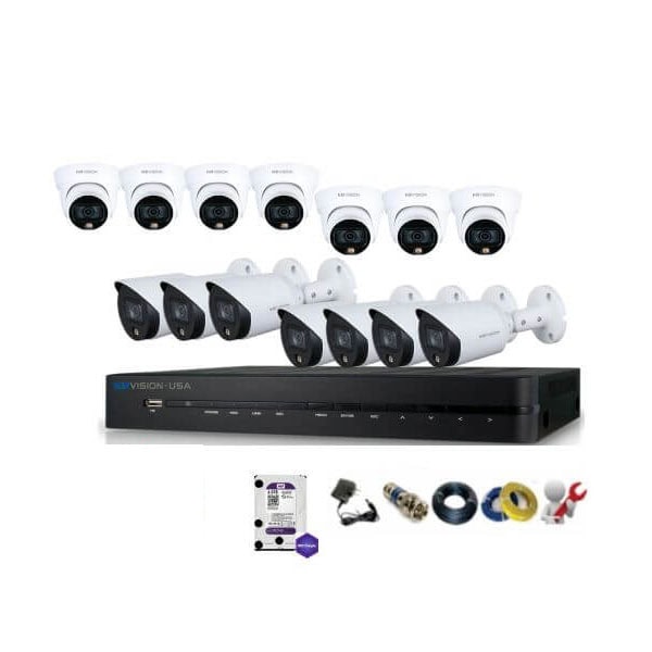 Bộ 14 Mắt Camera KBvision Full Color Có Màu Ban Đêm 2.0M