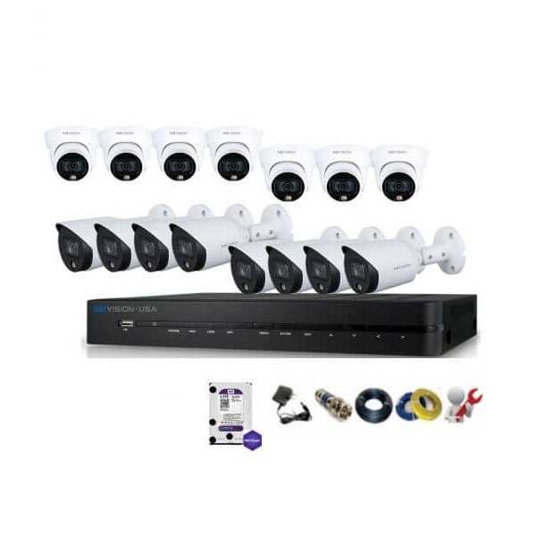 Bộ 15 Mắt Camera KBvision Full Color Có Màu Ban Đêm 2.0M
