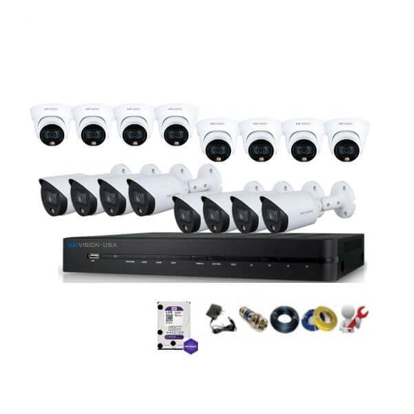Bộ 16 Mắt Camera KBvision Full Color Có Màu Ban Đêm 2.0M