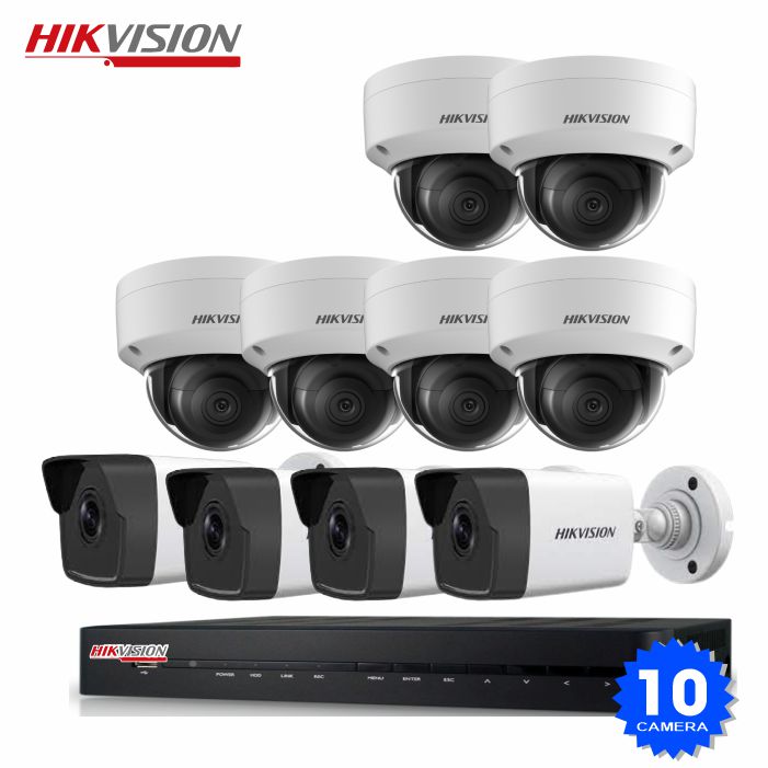 Bộ CAMERA 10 Mắt CAMERA IP Hikvision 4.0MP Full HD 2K