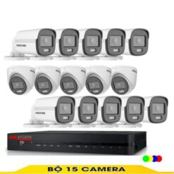 Trọn Bộ camera 15 Mắt Có Màu Ban Đêm Hikvision 2.0MP