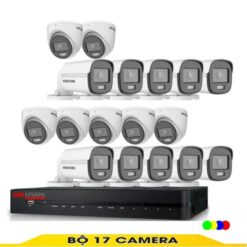 Bộ camera 17 Mắt Có Màu Ban Đêm Hikvision 2.0MP