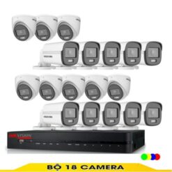 Bộ camera 18 Mắt Có Màu Ban Đêm Hikvision 2.0MP
