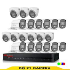 Bộ camera 21 Mắt Có Màu Ban Đêm Hikvision 2.0MP