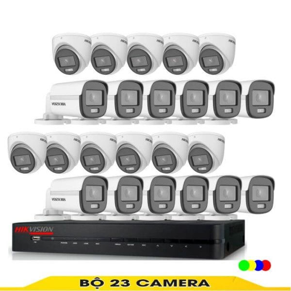 Bộ Camera 23 Mắt Có Màu Ban Đêm Hikvision 2.0MP