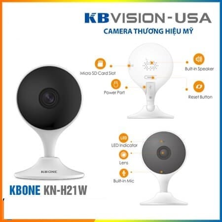 Camera IP Wifi 2.0MP KBONE KN-H21W ( LẮP TRONG NHÀ )