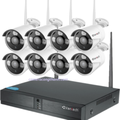 Bộ Kích Camera Vantech KIT Wifi NVR 8CH 1080P VP-0860W gồm 8 camera thân Wifi IP 2.0 MP và Đầu ghi Wifi 8 kênh 2.0 MP tích hợp Router Wifi