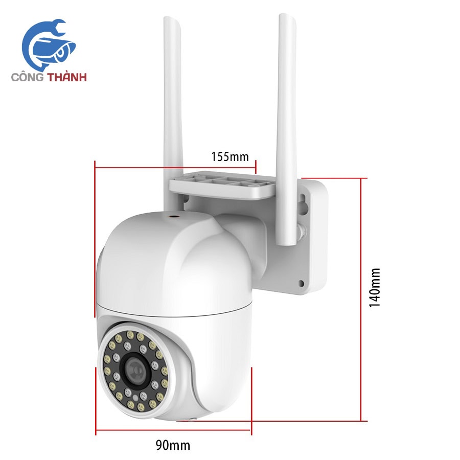 Camera Yoosee ngoài trời 24 đèn hồng ngoại xem ban đêm có màu