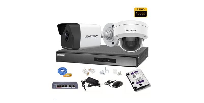 Lắp đặt trọn bộ 2 camera IP HIKVISION 2MP