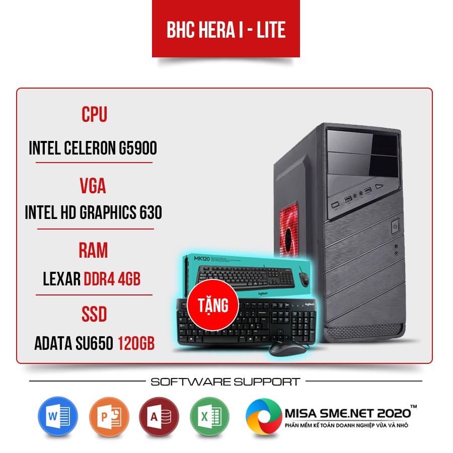 PC VĂN PHÒNG (INTEL CELERON G5900/4GB/120GB)