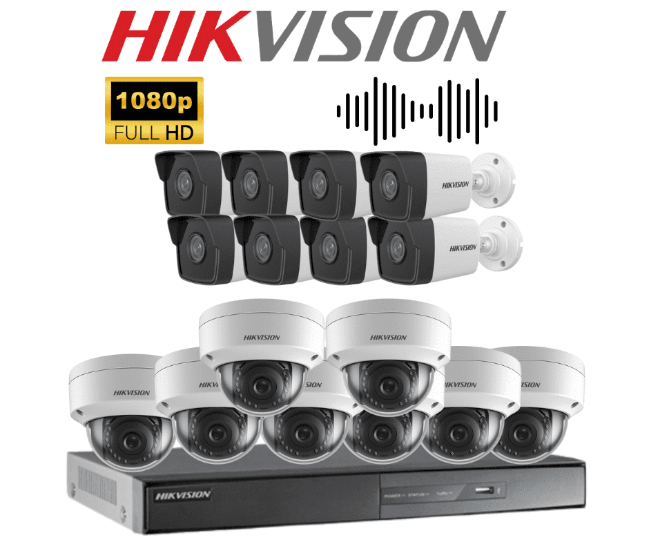 TRỌN BỘ 16 MẮT CAMERA IP HIKVISION 2MP FULL HD 1080