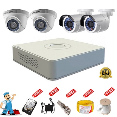 TRỌN BỘ 4 CAMERA HIKVISION ANALOG ĐỘ PHÂN GIẢI 1.0 MEGAPIXEL