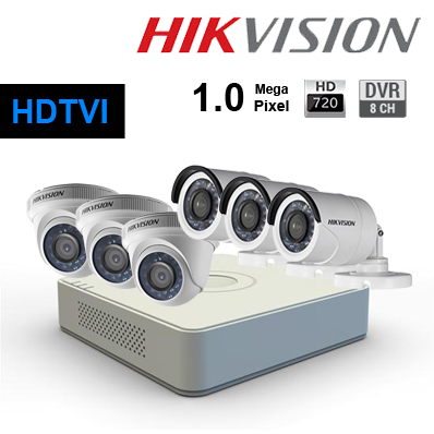 TRỌN BỘ 6 CAMERA HIKVISION ANALOG ĐỘ PHÂN GIẢI 1.0 MEGAPIXEL