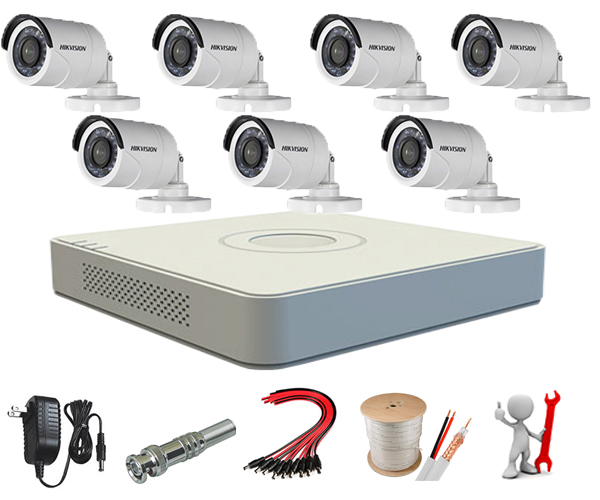 TRỌN BỘ 7 CAMERA HIKVISION ANALOG ĐỘ PHÂN GIẢI 1.0 MEGAPIXEL