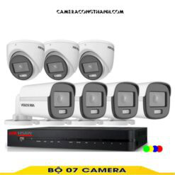 Trọn Bộ 7 Camera IP Hikvision Full ColorVu 2MP Màu Ban Đêm